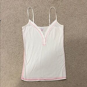 Victoria’s Secret PINK pajamas white tank top sleep shirt